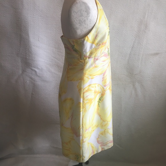 VTG M 90s Y2K Summer Cocktail Dress 100% Silk Embellished Mini Midi Gown - Picture 3 of 6